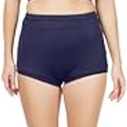 Two Piece Swim Wear/Swim Suit with Navy Blue Colour Padded Crop Top and Shorts for Women and Girls (80% Nylon 20% Spandex) (Comfort Fit)-image-26