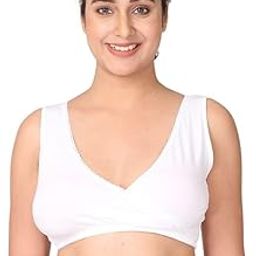 | Maternity Sleep Nursing Bra for Women Feeding | Bra for Mother | Stretchy Cotton | Slip On Style Feeding Bra | Pull Over Cup | Baby Safe - No Hooks Or Clips | Pack of 1-image-14