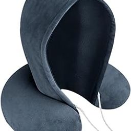 Openja Travel Pillow for Neck Memory Foam, Hooded Travel Neck Pillow for Adults, Comfortable Neck Pillow for Travel with Hoodie, Flight Pillow, Airplane Pillow, Travel Cushion for Plane Car Train.-image-40