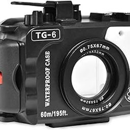 UniMarket® Camera Housing Diving Case Protective Shell Underwater 60m/195ft Replaent for TG-6 Camera-23