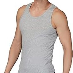 Mens Ribbed Cotton Vest Bio-Washed-picture-3