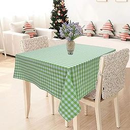 Airwill 100% Cotton Checkered Pattern 2 Seater Square Table Cover Sized, 36x36 inches (Green, Pack of 1)-picture-6