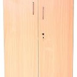 Hudson's Wood Two Door Wardrobe with Drawer (Beige )-image-112