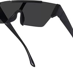 Square Sunglasses,Oversized for Womens Mens,Flat Top Shield Rimless Sunglasses UV Protection-picture-20