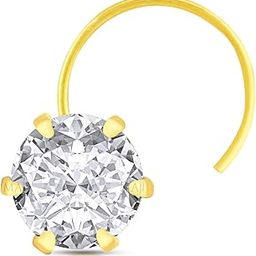 by GEHLOT String RoundTeeth Shape Diamond | Pure Gold | Taar Nose Pins Studs For Women And Girl-image-64