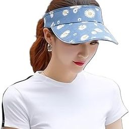 Women's Cotton Floral Printed Visor Cap 25sfv-02 (Light-Blue_Free Size) (Pack of 1)-image-67