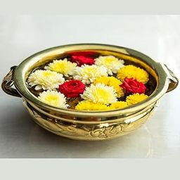90T1 Brass Urli Bowl for Home Decor Graceful Brass Urli for Home Decor Brass Uruli for Flower Decoration Enhance Your Space with Beautiful Bowl for Floating Flower Bowl for Home Decoration (6 Inches)-image-63