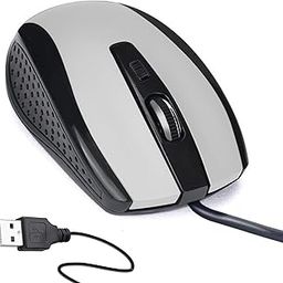 Wired Mouse for Laptop and Desktop Computer PC with Faster Response Time(Silver)-image-45