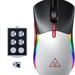 EKSA EM200 Gaming Mouse Wired, USB Mice with 13 RGB Backlit (Black and White)-10