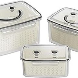 BNF 3Pcs Refrigerator Organizer Fruit Container Drain Basket for Kicthen Cabinet | Home & Garden | Kitchen, Dining & Bar | Kitchen Storage & Organization | Food Storage Containers-image-83