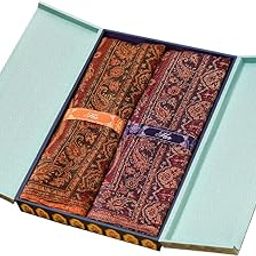 His and Her Gift Set of Jamawar shawls With Wooden Gift Box-50
