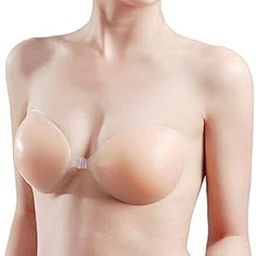 Silicone-Women's Reusable Nipple Cover - Silicone Nipple Cover Bra Pad - Adhesive Reusable Nipple Pads - Thin Silicone Nipple Cover Pasties (Free-Size)-image-48