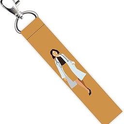 Lady Doctor Theme Lanyard Tag with Swivel Lobster Clasp for Women Bag Luggage, Backpack Laptop Travelers Students Multicolor L X H 5 X 0.8 INCH-29