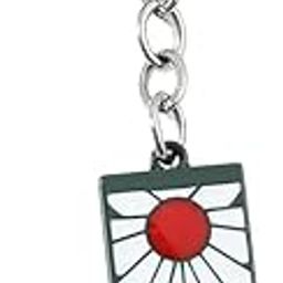RV Mart Anime Demon Slayer Key Chain Tanjiro Hanafuda Keychain Ring for Car Bikes Multicolour-image-8