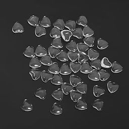 Enakshi 50Pcs/Lot Handmade Clear Glass Cabochon Domed Heart Jewelry Accessories 10mm-picture-37
