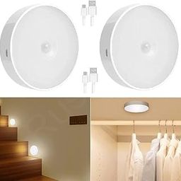 Eloxee Motion Sensor LED Night Light – Wireless, USB Rechargeable, Self-Adhesive & Magnetic Nightlight with Auto/On/Off Modes – Hallway, Bedroom & Stairs Light (2)-16