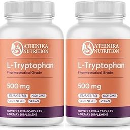 L-Tryptophan 500mg per Capsule (240 Vegetarian Capsules) (2-Pack) - No Stearates - No Silica - No Gelatin - Vegan - Gluten Free - Non GMO-image-99