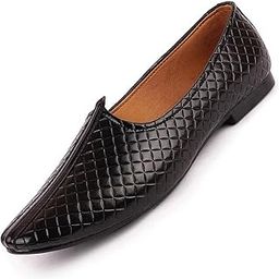 Men's Slip On Ethnic Juttis & Mojari (6-13 UK) (Black, Numeric_8)-image-43