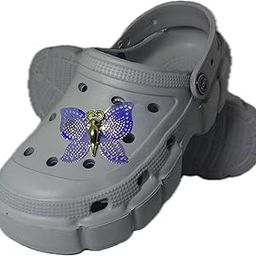 Women's Clogs with Butterfly Applique, Perforated Design-picture-46