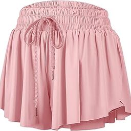 blaosn Flowy Athletic Shorts for Women Gym Yoga Workout Running Biker Spandex Butterfly Tennis Skirts Cute Clothes Summer-picture-11