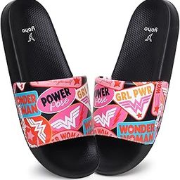 Wonder Women 002 Slides for Women | Bold Superhero Design with Footpharma Footbed | Lightweight & Comfortable Orthopedic Sliders, Flip-Flops & Chappals for Everyday Use-9