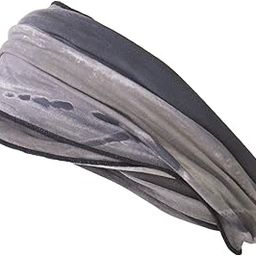 Casualbox Mens Elastic Headband Tie Dye Japanese Boho Bandana Hair Band Hippie Marble Black-picture-38