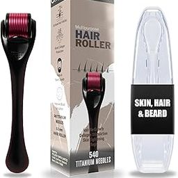 Derma Hair Roller 540 Titanium Alloy Microneedling for Hair Regrowth | Beard Regrowth | Reduces Acne Scars | Rejuvenates Skin | Stimulates Hair Follicles for Men and Women-27