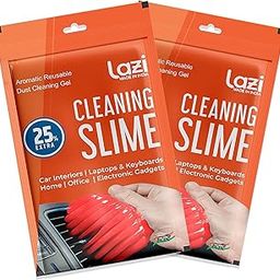 LAZI (Pack of 2) Multipurpose Car Ac Vent Dashboard Interior Dust Dirt Cleaner Sticky Jelly Putty Kit for Vehicle Interior Keyboard PC Laptop Electronic Gadgets appliances Reusable Cleaning Gel-image-97