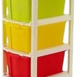 TEASER 5XL Plastic Modular Drawer System for Home, Office, Hospital, Parlor, School, Doctors, Home and Kids, Product Dimension When assembeled (27cmx32cmx85 cm) (5 XL) (MultiColour) set-12