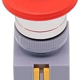 UJEAVETTE 5x1pc 22mm Emergency Stop Mushroom Head Push Button Box Reset Plastic Red-image-48