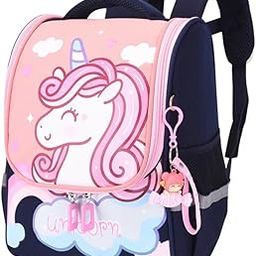 Unicorn Cartoon Lovely Design Travel School Bag|Backpack for Girls & Boys Large 15 Inches Casual Day Pack Cartoon Bookbag Rucksack Water Resistance(Multi Colour)-image-34