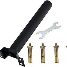 Extension Mounting Arm Solar Street Light Lamp Pathway Pole Mounting Bracket Black Straight-24