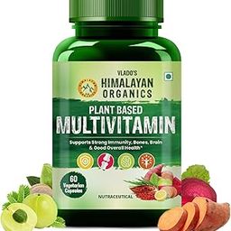 Vlado's Himalayan Organics Plant Based Multivitamin 60+ Ingredients With Vitamin B1, B2, B3, B5, B6, B7, B9, B12, A, C, D3, E, K2, Calcium, Iron , Zinc I Wholefood | Stamina & Energy I Healthy Bones & Joints I Multivitamin for Men & Women - 60 Veg Capsules-24