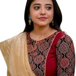 PRIYOM Women's Cotton Printed Stretchable Blouse Latest Trendy Designer Readymade Women's Saree Blouse Round Neck Half Sleeves-image-96