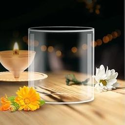 Ein Sof Diya Glass Cover Only - Medium Size Borosilicate Glass Cover for Diya - Height 4 inches, Width 3 inches-image-15