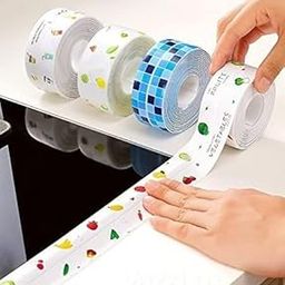 OVEERA Oil Proof Caulk Tape Strip PVC Self Adhesive Caulking Sealing Tape for Kitchen Sink Platform Toilet Bathroom Shower and Bathtub, 3.8m*3.2cm (Set of 1)-image-74