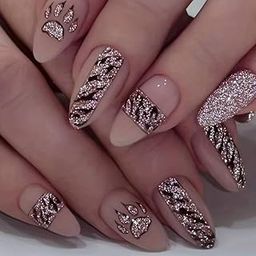 Fashionharbour 24 Reusable Artificial Fake Nail Set| Lightweight & Long Lasting| Easy To Use| Quick Fix For Festivals & Special Occasions-3