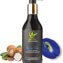 Nefol Hair Mask with Blue Tea, Shea Butter, Quinoa, and Olive Squalane - Restores Shine, Softens Hair - 300ml-image-44