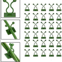 ELITEWAVE 30pcs Plant Climbing Wall Clips Self-Adhesive Money, Vine Plant Climbing Fixing Clip Hook Invisible Plant Clips for Climbers Plant Wall Clips Plant Support Binding Clip-32