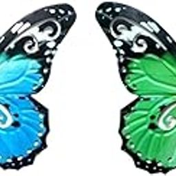 CALANDIS™ 2Pcs Metal Wall Art Craft Anti Rust Butterfly Sculptures Green and Blue | Figurines | Home Dacor-image-18