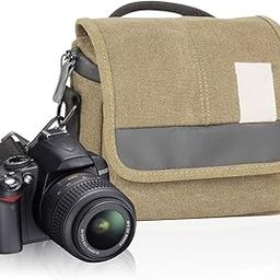 Mirrorless Camera Bag Small Compact Cute Camera Messenger Bag Waterproof Canvas Shoulder DSLR SLR Bag Case for Women Men-18