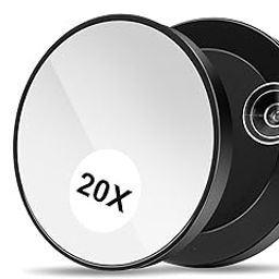 SQUISHY 2Pcs 20x Magnifying Mirror, Magnifying Mirror for Make Up, Bathroom Mirror with Clear Reflection for Precision Grooming - Dual Pack for Home & Travel Use-image-67