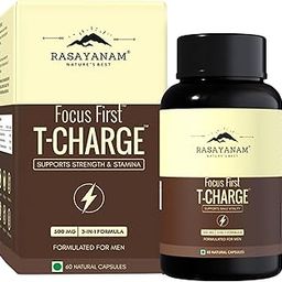 Rasayanam T-Charge Capsules (500mg) | 3-in-1 Testosterone Supplement for Men with Shilajit, Ashwagandha & Safed Musli | Supports Muscle Growth, Energy, Strength, Stamina & Performance - 60 Capsules-34