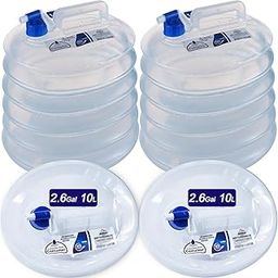 Proberos® Collapsible Water Containers 2Pcs,10L/2.6 Gallon Portable Water Jugs with Valve & Handle,BPA-Free PE Storage for Camping & Car Trunk-image-8