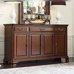 Shilpi Handicrafts Wooden Storage Cabinet in Royal Look Sideboard 3 Drawers + 4 Door Home & Office Decor Product-image-61
