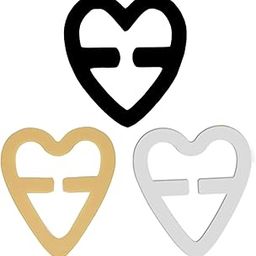 Racer Clips Bra Strap Clips Racer Back Conceal Straps Cleavage, Bra Strap clip holder hook, Anti Slip Bra strap holder Buckles Conceal Straps.(Pack of 3) (DIL SHAPE, MIX)-image-94