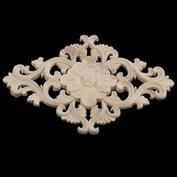 ATORSE Wooden Carved Corner Applique Frame Furniture Craft Cabinet Corner Decor b-picture-15