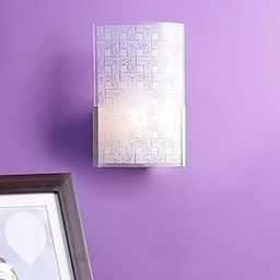 tu casa Whilas Glass Shade with White Metal-Iron Base Wall Light | Modern Wall-Mounted Light (Height : 9 Inch/No Blub) for Hall, Bedroom, Living Room, Vanity, Mirror & Home Décor-image-40