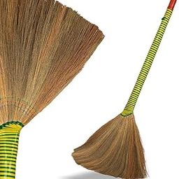 KALIAMMAL Bamboo A Grade Brooms|Zero Dust Broom|Jadhu for Floor and Ceiling Cleaning Burma Broom |Long Handle Broom for Cleaning, Gardening, Housework, Yard Work, Home Use (2, Brown)-15