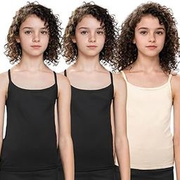 Adira | Camisole for Teens | Beginners Cami for Puberty | Flat Padding for Nipple Coversage | Confidence for School & Home | Stretchy Cotton | Girls Slip | Pack of 3 | Black & Skin | XS-image-19